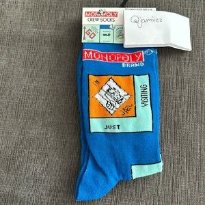 Monopoly Mens Crew Socks 6-12 NWT